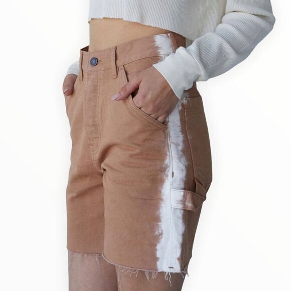 PacSun High Waisted Boyfriend Carpenter Shorts Size 26 - Picture 1 of 10